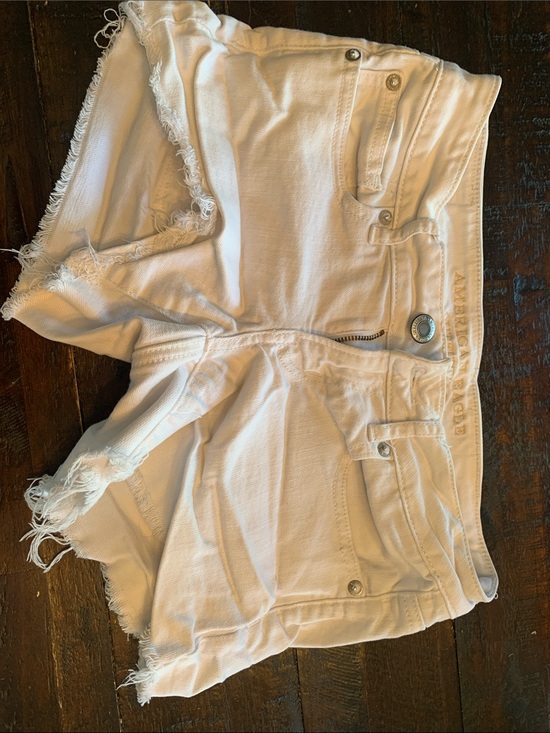 American Eagle Outfitters Pants - American Eagle Outfitters White Frayed Denim Cutoff Shorts